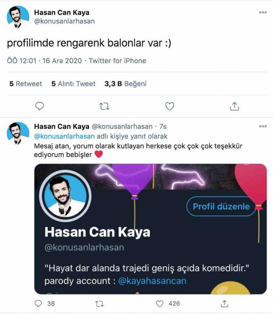 Hasan Can Kaya dogum gunu mesaji